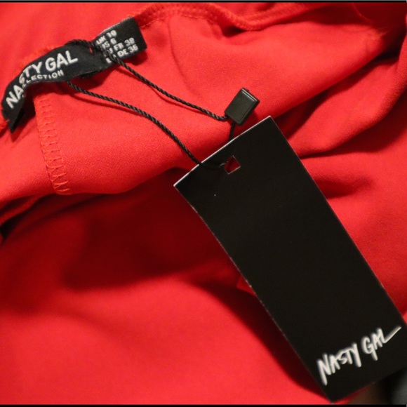 Nasty Gal Brand New Red Flowy Bell Bottoms - Picture 3 of 6